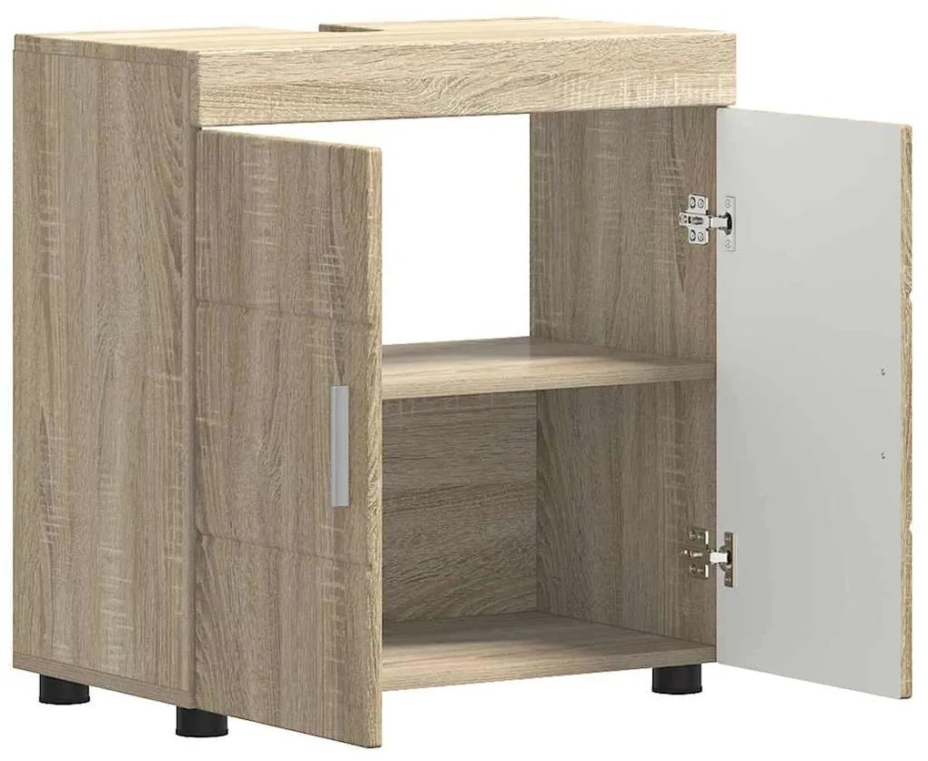 vidaXL Ντουλάπα νιπτήρα μπάνιου TULUM Sonoma Δρυς 60 x 34 x 63 εκ