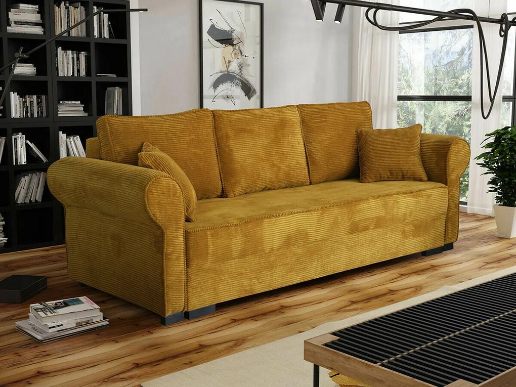 Καναπές κρεβάτι Columbus 130, Αριθμός θέσεων: 3, Αποθηκευτικός χώρος, 92x234x92cm, 93 kg, Πόδια: Ξύλο, Ξύλο: Πεύκο | Epipla1.gr