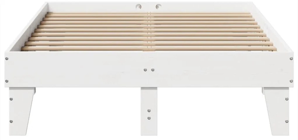 vidaXL Σκελετός Κρεβ. Χωρίς Στρώμα Λευκό 120x190 εκ Μασίφ Πεύκο