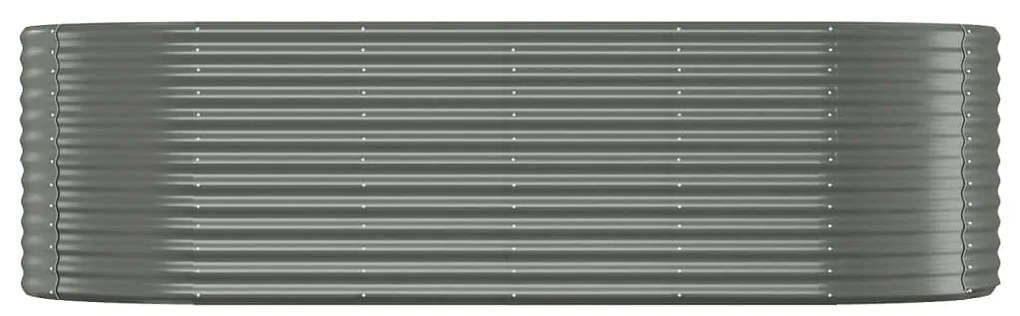 vidaXL Ζαρντινιέρα Γκρι 249x100x68 εκ. Γαλβανισμένος χάλυβας