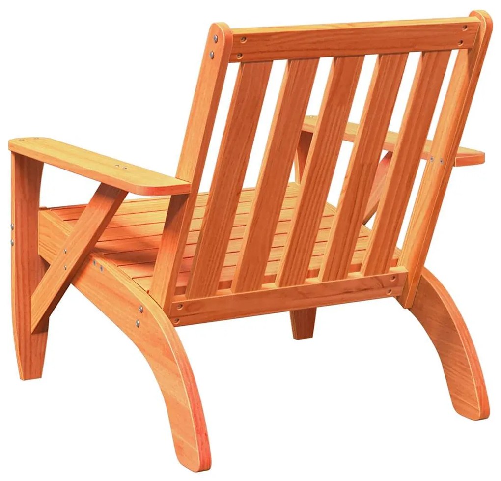 Καρέκλες Adirondack κήπου 2 τεμάχια κερί καφέ 75x77x77 cm - Καφέ