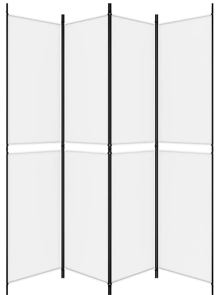 vidaXL Διαχωριστικό Δωματίου με 4 Πάνελ Λευκό 200 x 220 εκ. Υφασμάτινο
