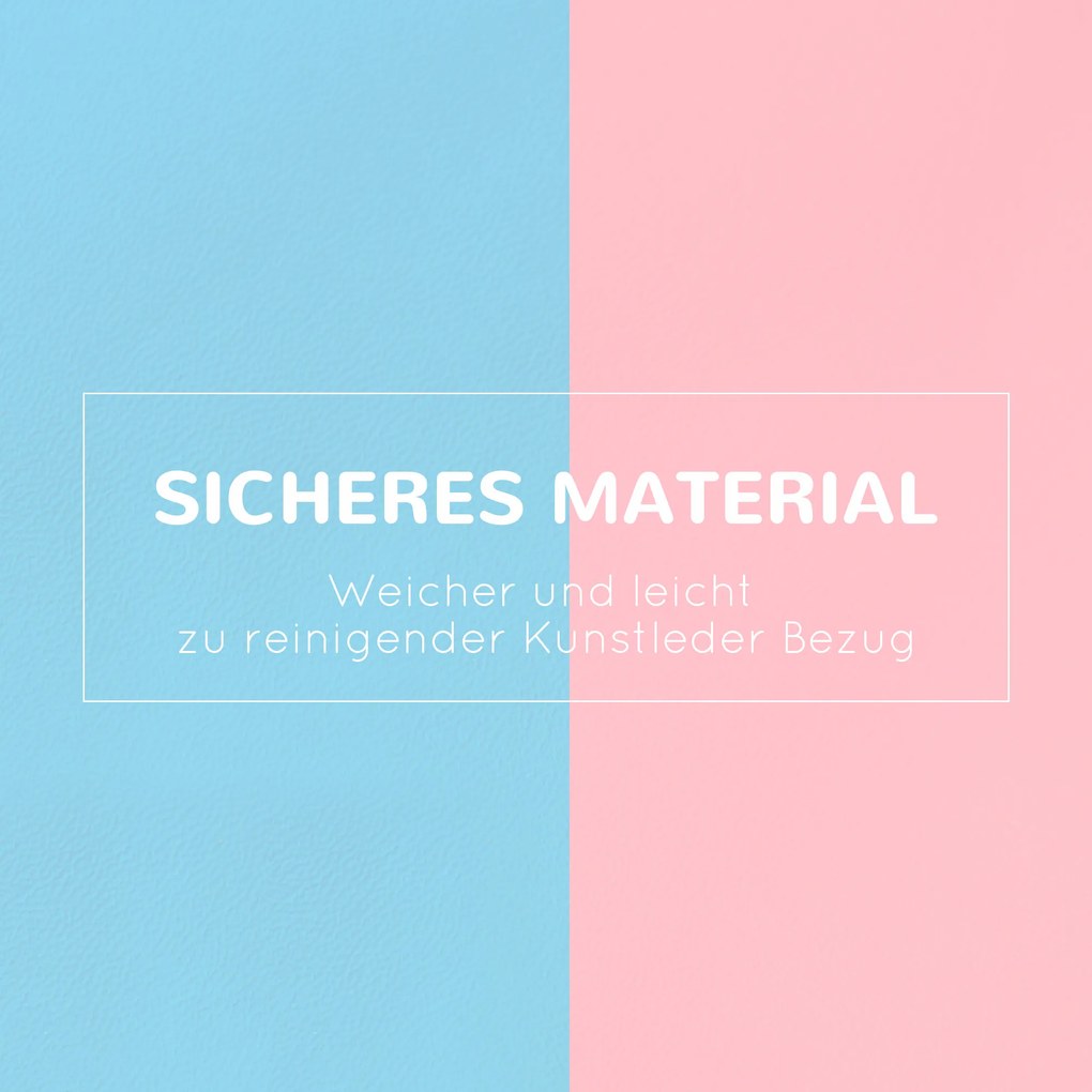 HOMCOM Σετ παιχνιδιών αναρρίχησης και ολίσθησης για παιδιά, προάγει τις κινητικές δεξιότητες, συνθετικό δέρμα, αφρός EPE, 86x49x47 cm, ροζ+μπλε