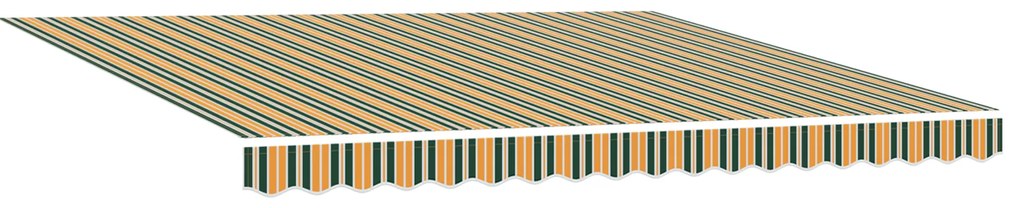 vidaXL Χειροκίνητη Σκηνή Πράσινη και Λευκή 400x350 cm