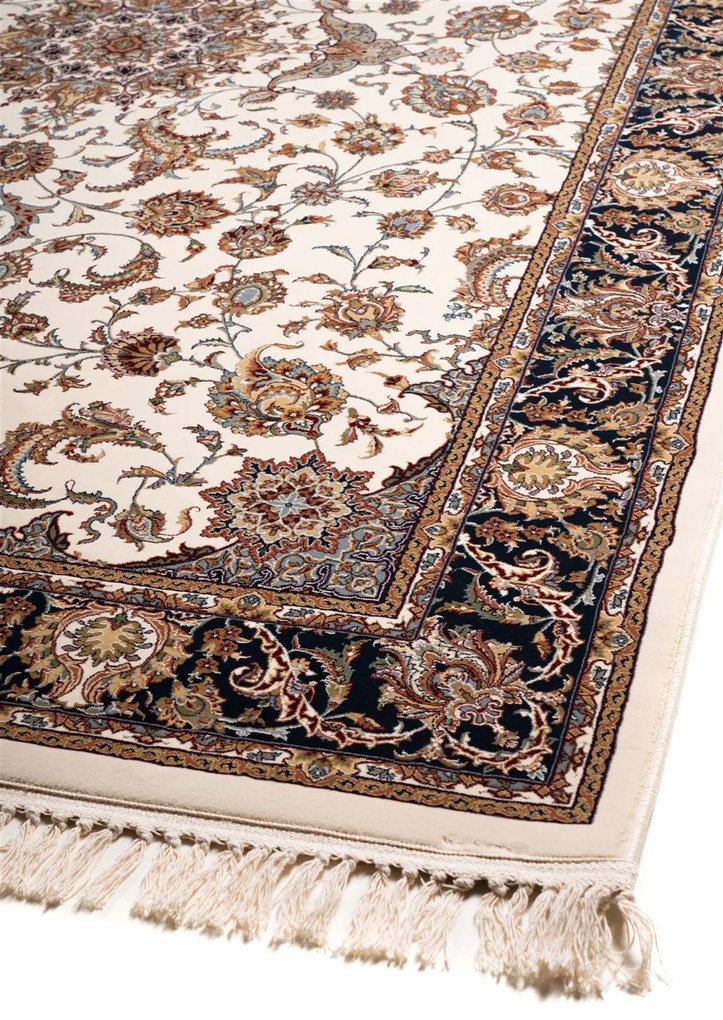 ΧΑΛΙ ROYAL SILK 003/W CREAM-BLUE - 200cm x 285cm - 2004021