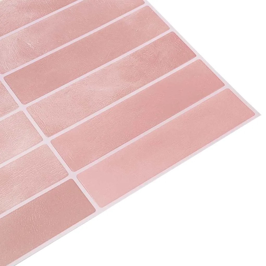 vidaXL Ορθογώνιο Πλακάκι 10 pcs Ροζ 29 x 22.9 εκ. Πολυουρεθάνη και PET