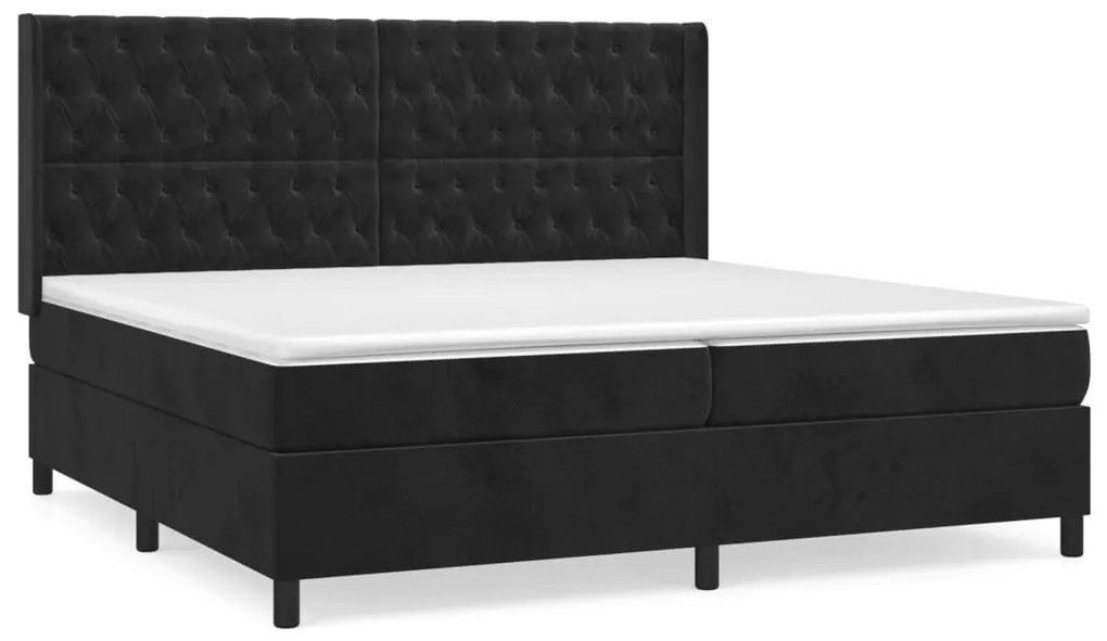 ΚΡΕΒΑΤΙ BOXSPRING ΜΕ ΣΤΡΩΜΑ ΜΑΥΡΟ 200X200 ΕΚ. ΒΕΛΟΥΔΙΝΟ 3132881