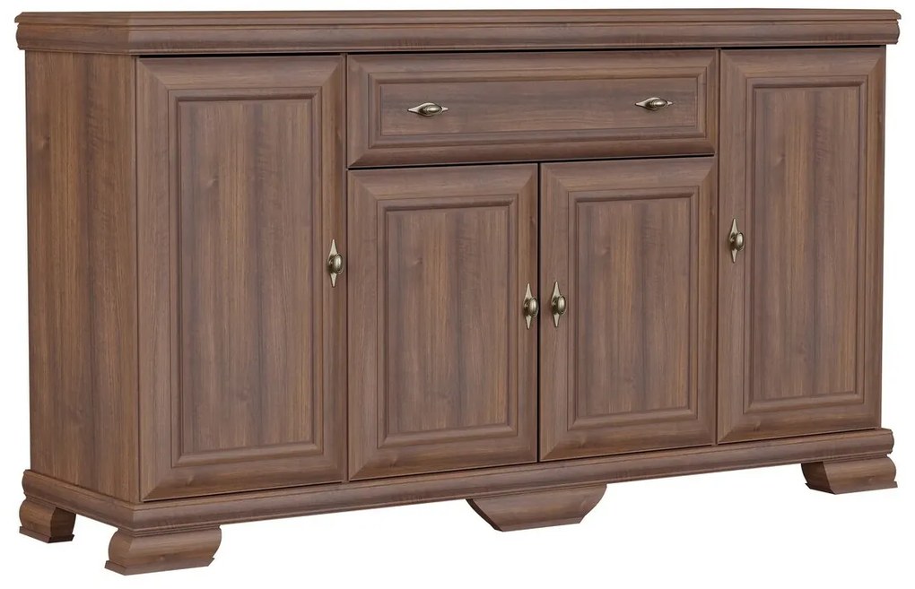 Σετ επίπλων Parma B120, Samoa King Καρυδί, Με ντουλάπα, Με τραπέζι γραφείου, Με πρόσθετο εξοπλισμό, Ξεχωριστά μέρη, Πλαστικοποιημένη μοριοσανίδα