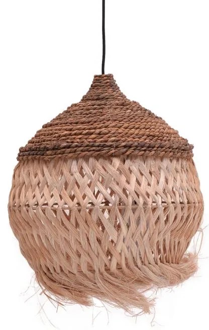 Φωτιστικό οροφής Fiorine Inart abaca σε φυσικό χρώμα Φ55x70εκ 55x55x220 εκ.