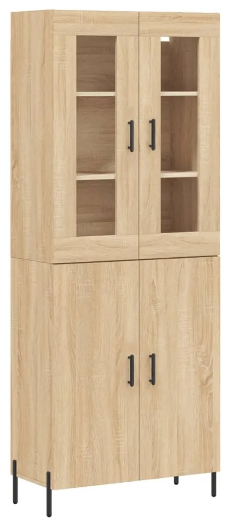vidaXL Ντουλάπι Sonoma δρυς 69,5 x 34 x 180 εκ. από Επεξεργασμένο Ξύλο