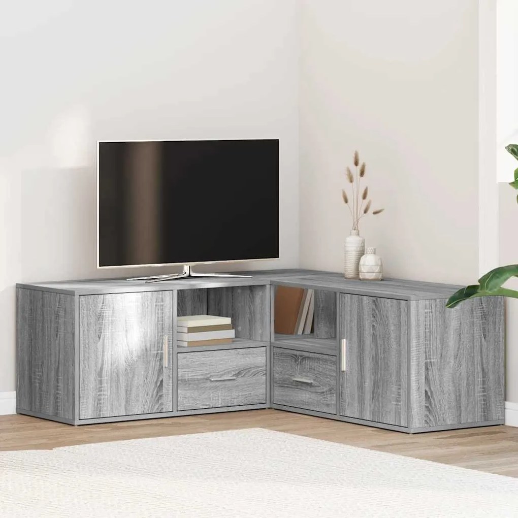 vidaXL Γωνιακό Έπιπλο Γκρι Sonoma 200x40x45 εκ. από Επεξεργ. Ξύλο