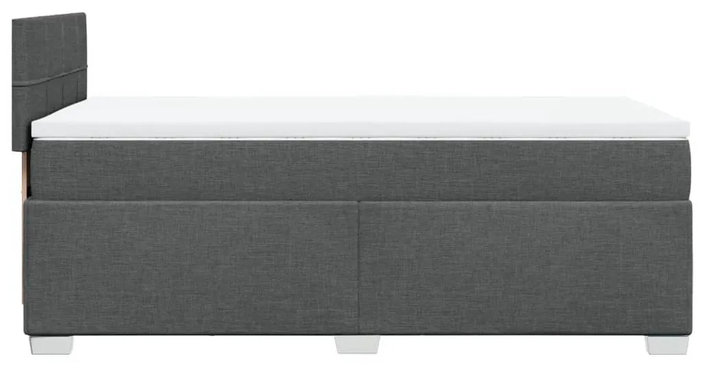 ΚΡΕΒΑΤΙ BOXSPRING ΜΕ ΣΤΡΩΜΑ ΣΚΟΥΡΟ ΓΚΡΙ 90X200 ΕΚ. ΥΦΑΣΜΑΤΙΝΟ 3288072