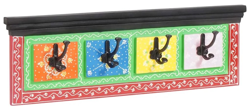 vidaXL Κρεμάστρα Μαύρο 80 x 25 x 2 cm Επεξεργασμένο ξύλο