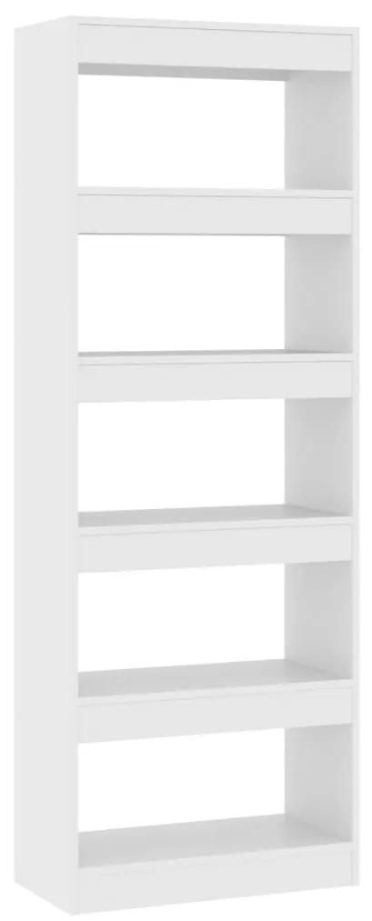 vidaXL Βιβλιοθήκη/Διαχωριστικό Χώρου Λευκό 60x30x166 εκ. Μοριοσανίδα