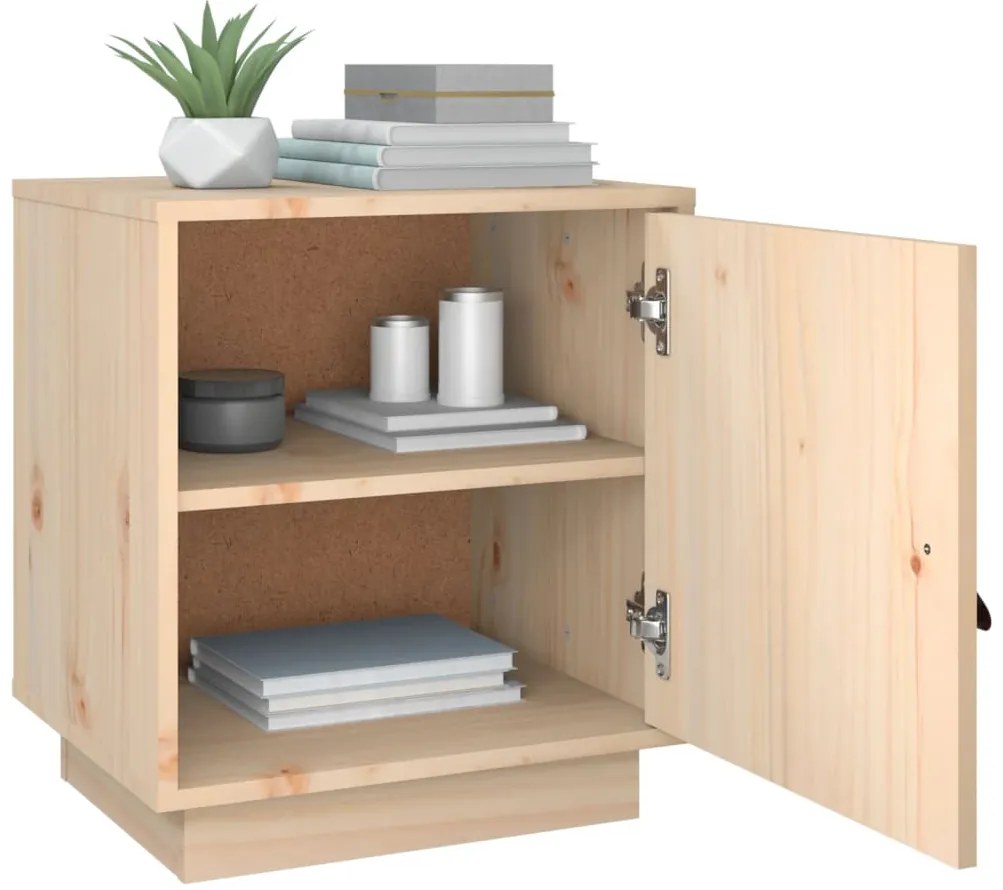 vidaXL Κομοδίνα 2 τεμ. 40 x 34 x 45 εκ. από Μασίφ Ξύλο Πεύκου
