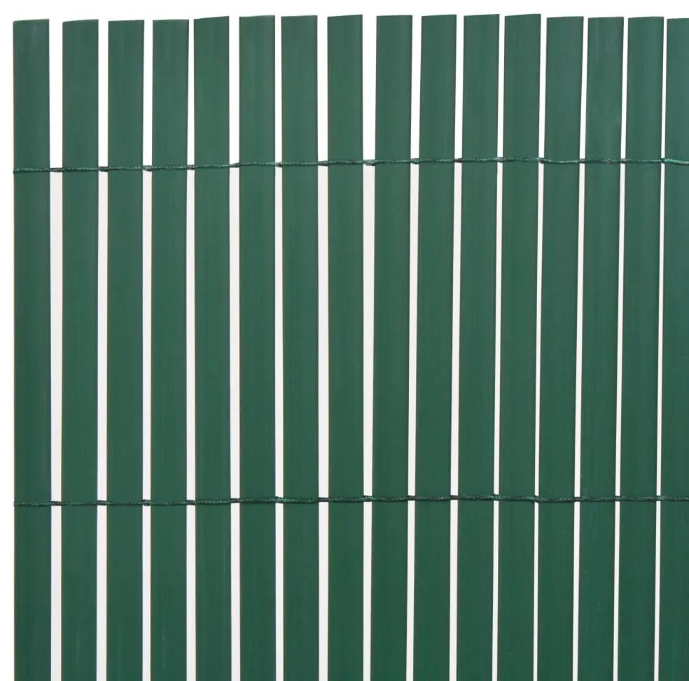 vidaXL Περίφραξη Κήπου Διπλής Όψης Πράσινη 90 x 500 εκ. από PVC