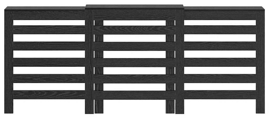 vidaXL Καπάκι Καλοριφέρ Μαύρη Οξυά 205 x 21.5 x 83.5 cm