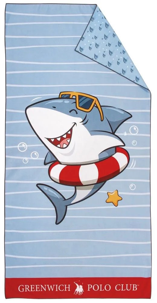 Πετσέτα Θαλάσσης Παιδική 4044 Blue-Red Greenwich Polo Club Beach 70x140cm Microfiber