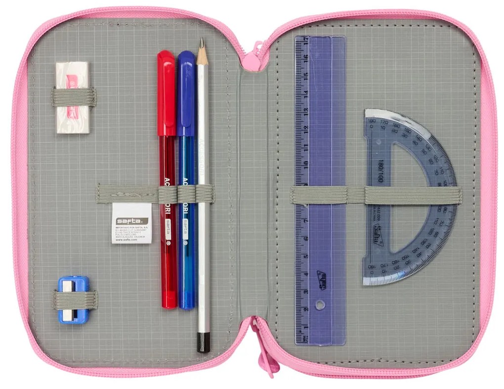 Κασετίνα BlackFit8 Smile Μπλε Ροζ 12,5 x 19,5 x 5,5 cm 37 Τεμάχια