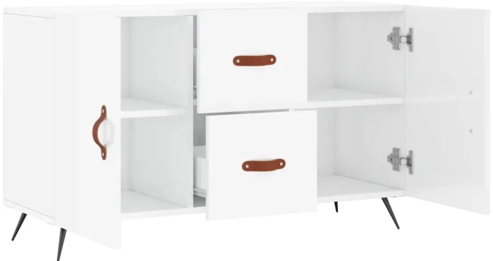 vidaXL Ντουλάπι Γυαλιστερό Λευκό 100 x 36 x60 εκ. Επεξεργασμένο Ξύλο