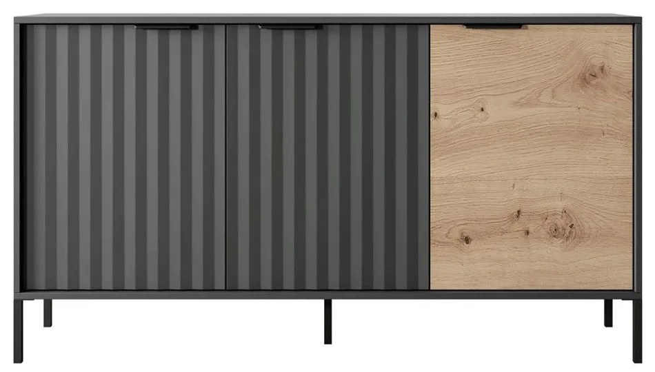 Μπουφές Rave L_RV_21_3d_c 153x82x40cm Anthracite-Natural
