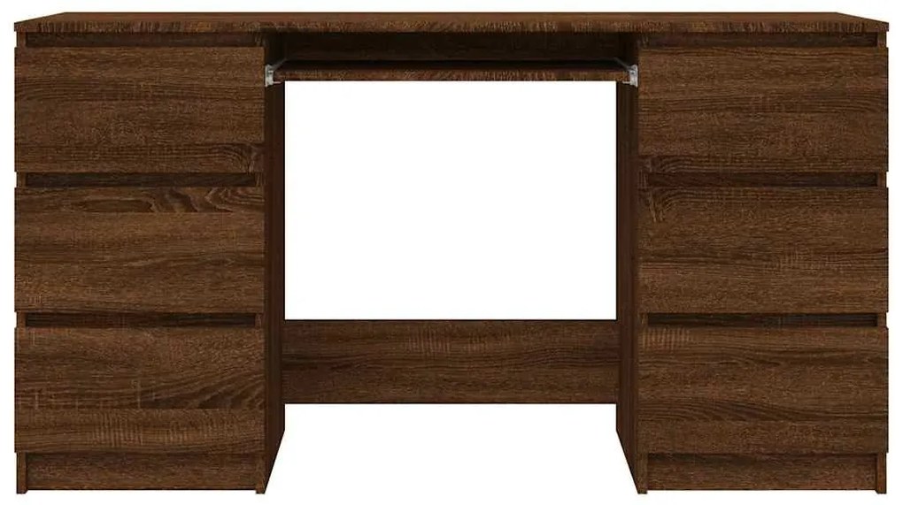 vidaXL Γραφείο Καφέ Δρυς 140 x 50 x 77 εκ. από Επεξεργασμένο Ξύλο