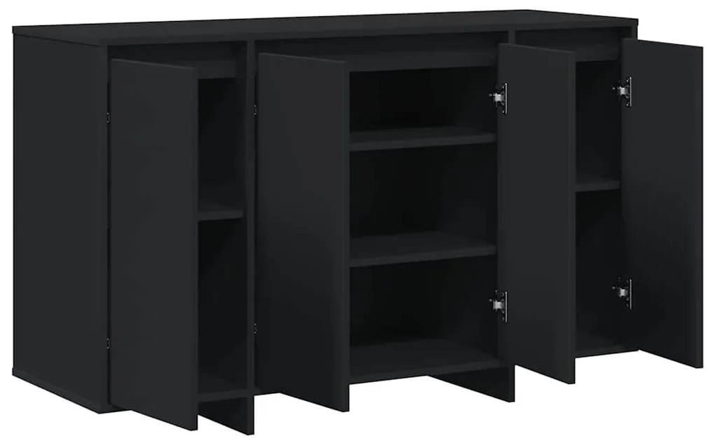 vidaXL Πλαϊνό γραφείο Μαύρο 120 x 41 x 75 εκ. Επεξεργασμένο ξύλο