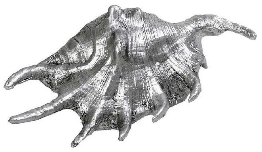 Διακοσμητικό Κοχύλι MT2722K2 15x7,5x4,5cm Silver Espiel Polyresin