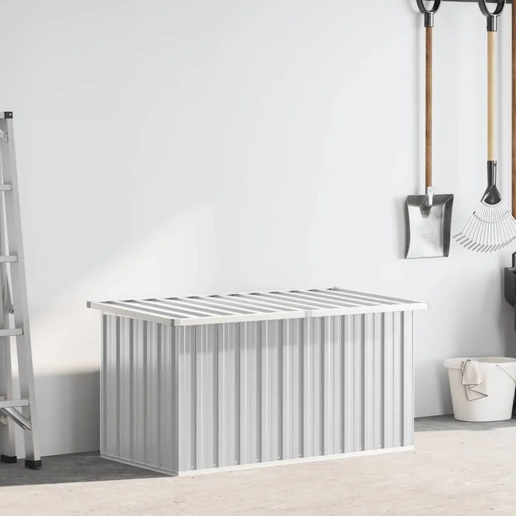 vidaXL Μπαούλο Αποθήκευσης Κήπου Γκρι 129 x 67 x 65 εκ.