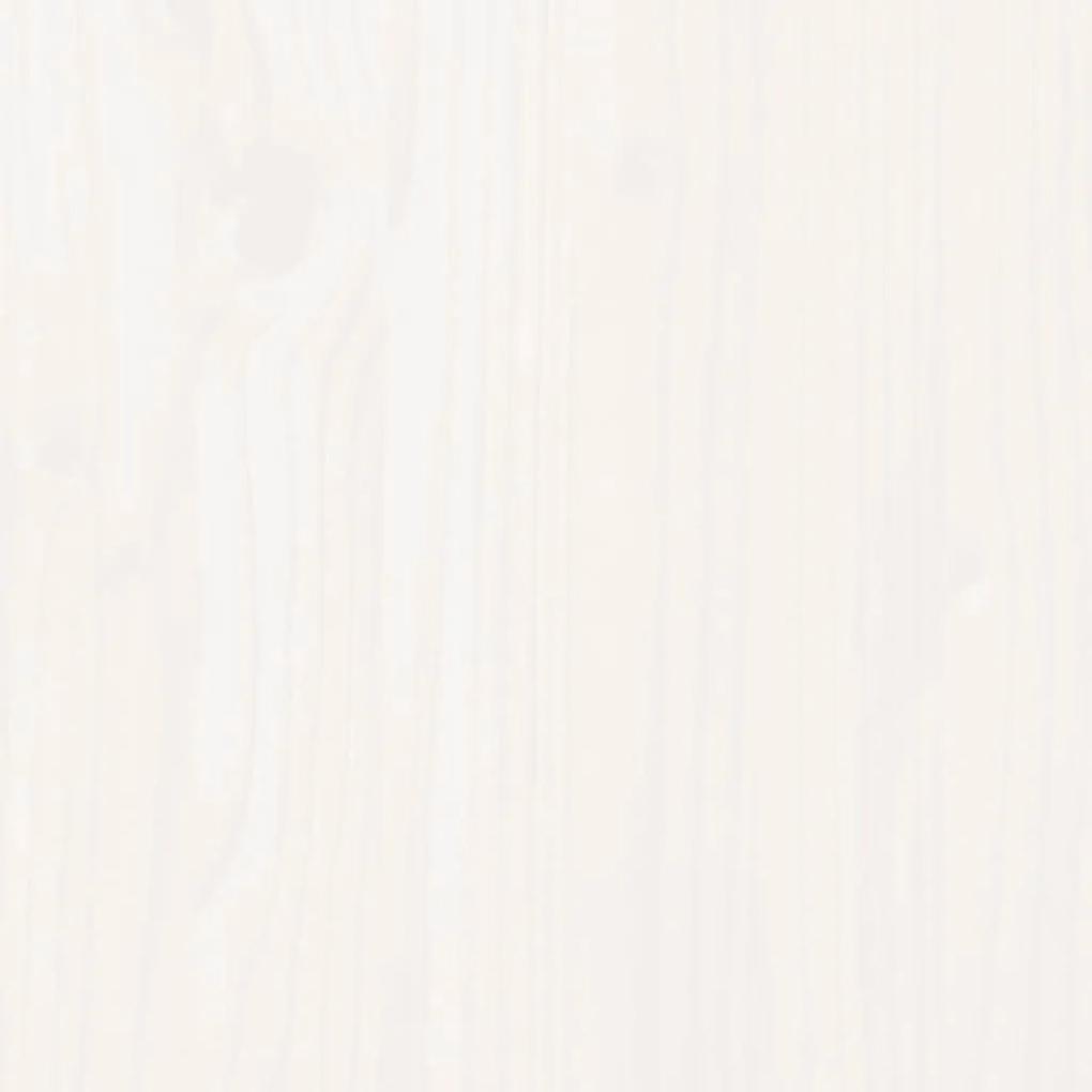 Τραπεζάκι Σαλονιού Λευκό 45 x 45 x 40 εκ. από Μασίφ Ξύλο Πεύκου - Λευκό