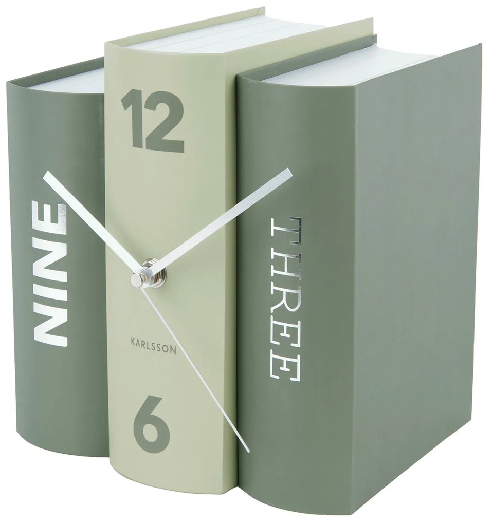 Ρολόι Επιτραπέζιο (20x15) Karlsson Table Clock Book Green