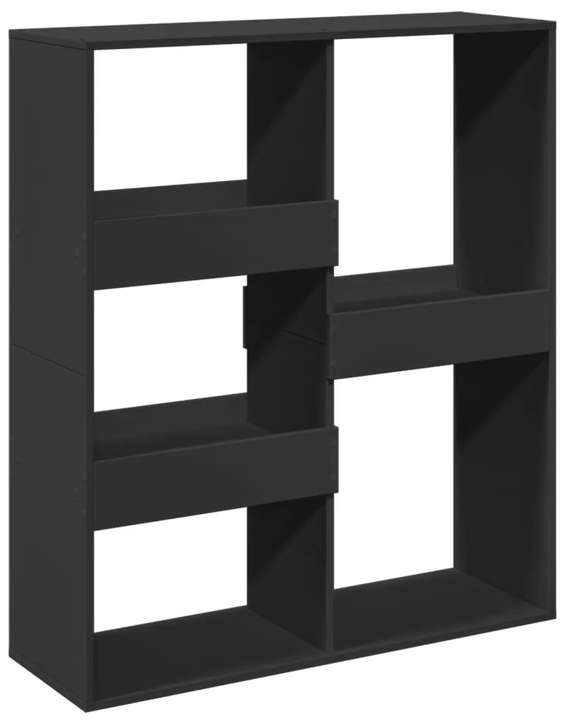 Βιβλιοθήκη/Διαχωριστικό Χώρου Μαύρη 100x33x115 εκ. Επεξ. Ξύλο - Μαύρο