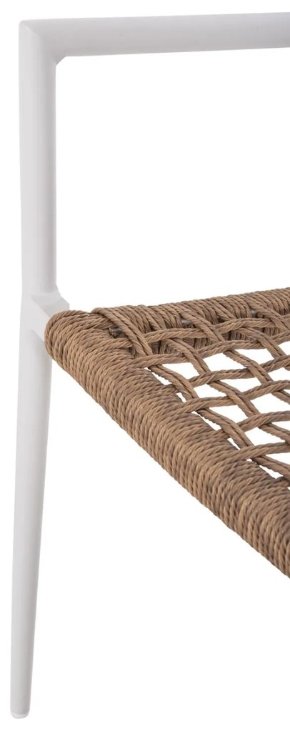 Καρέκλα - Πολυθρόνα TRILAN C6044.01 Λευκή Αλουμινίου με Φυσικό Συνθετικό Rattan 55,5x55x84Υεκ. 55.5x55x84 εκ.