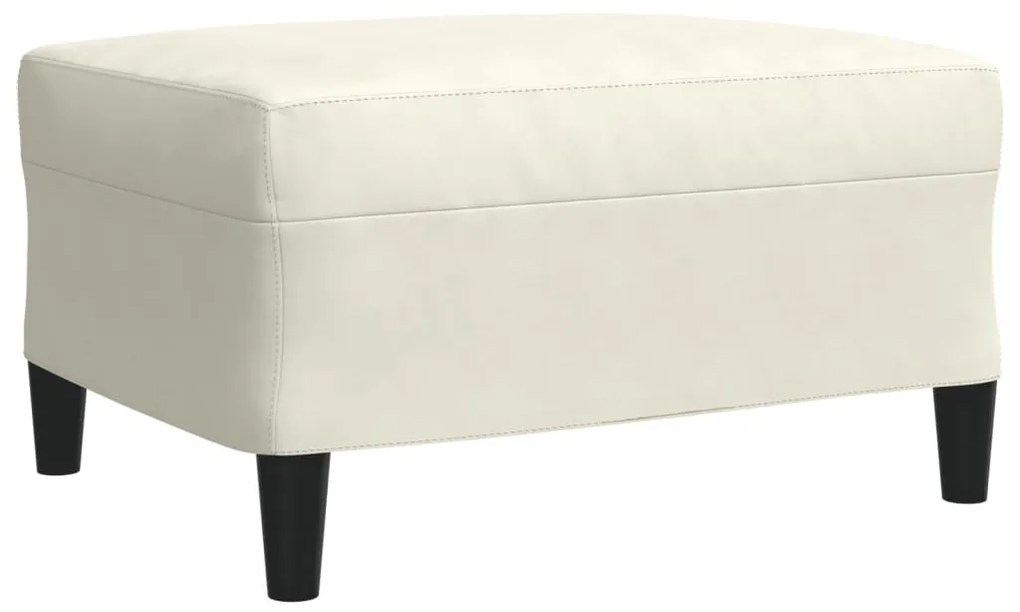 vidaXL Πολυθρόνες Σετ 3 Τεμαχίων Κρεμ από Βελούδο με Μαξιλάρια