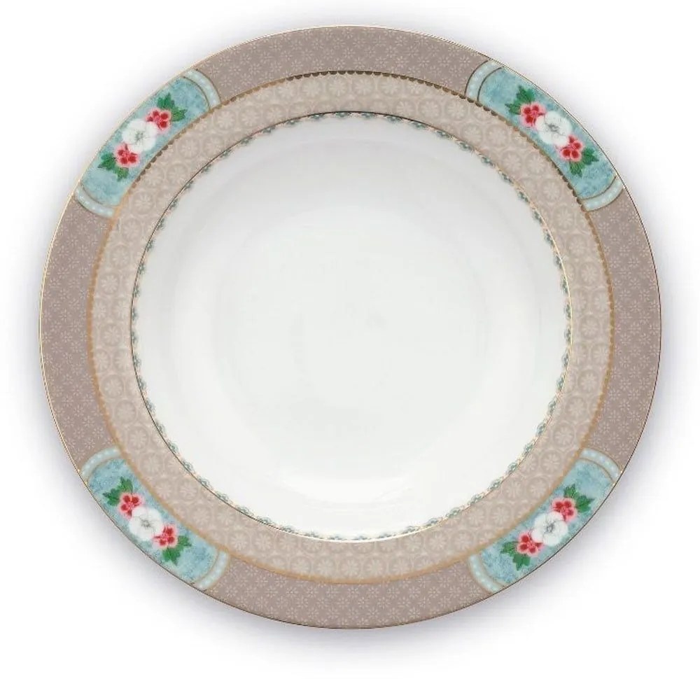 Πιάτο Σούπας Πορσελάνινο 51001212 Blushing Birds 21,5 Khaki Pip Studio Porcelain