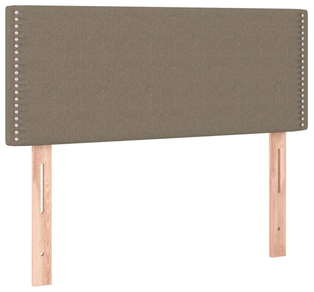 Κρεβάτι Boxspring με Στρώμα Taupe 120x190 εκ. Υφασμάτινο - Μπεζ-Γκρι