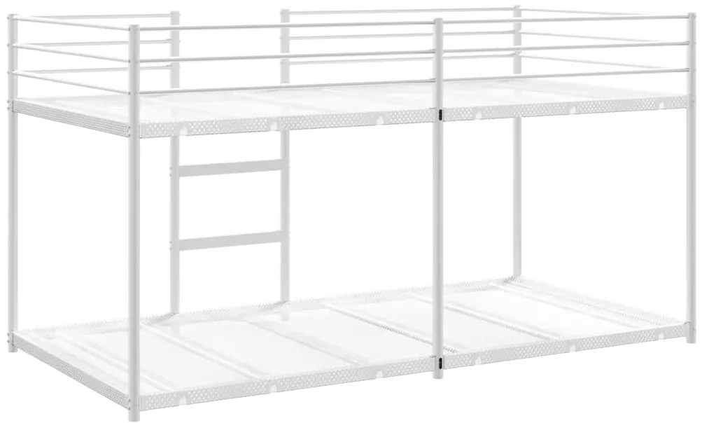 vidaXL Κουκέτα χωρίς στρώμα Λευκό 90x200 cm Ατσάλι