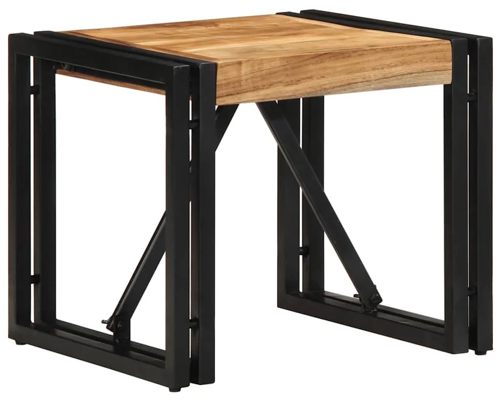 Τραπεζάκι σαλονιού 40x40x35 cm μασίφ ξύλο ακακίας - Καφέ