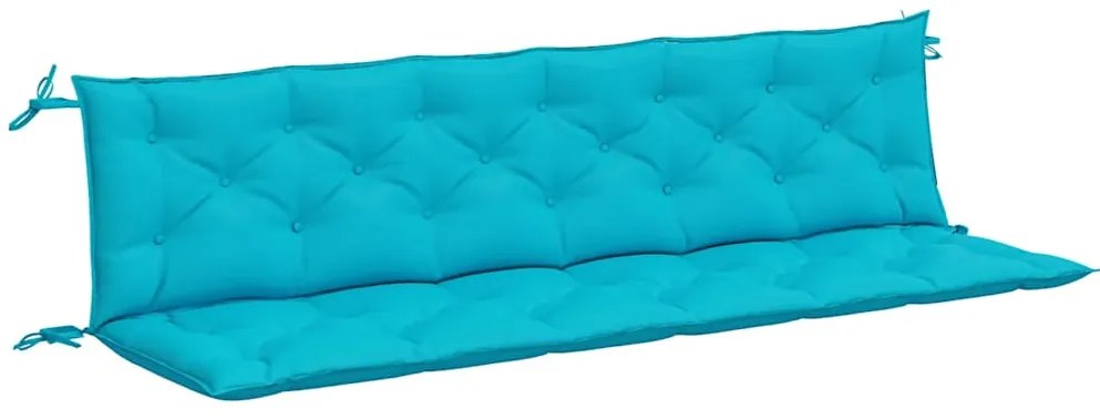 vidaXL Μαξιλάρια Πάγκου Κήπου 2 τεμ. Τιρκουάζ 200x50x7 εκ. Υφασμάτινα