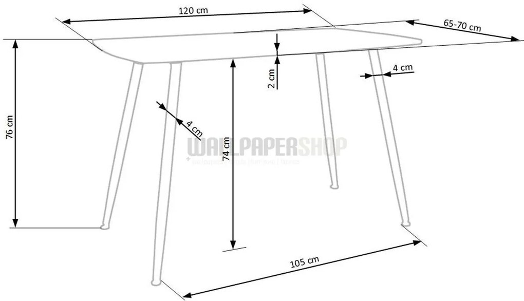 Trip Τραπέζι Ξύλινο Μελί 120x70x76