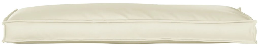 vidaXL Μαξιλάρι Παλέτας για Πάγκο Κρεμ 110x40x8 εκ. Υφασμάτινο