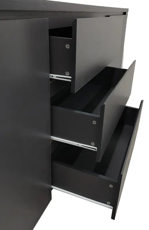Μπουφές Kalya pakoworld σε ανθρακί απόχρωση 220x49x89.5εκ