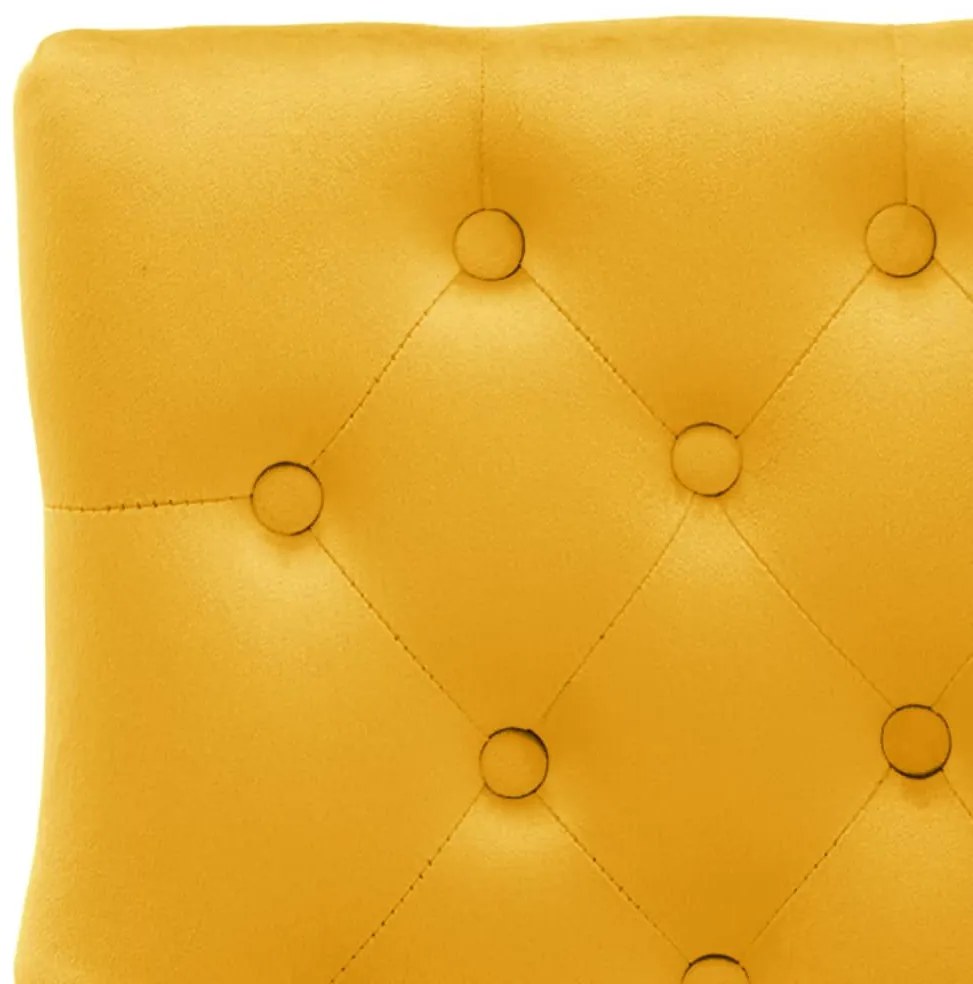 vidaXL Καρέκλες Τραπεζαρίας 2 τεμ. Κίτρινες Βελούδινες