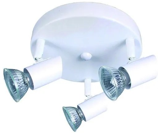 Σποτ Φωτιστικό Οροφής 3XGU10 μεταλλικό 9077-3Φ Inlight-9077-3Φ-Λευκό-Λευκό 9077-3Φ-Λευκό