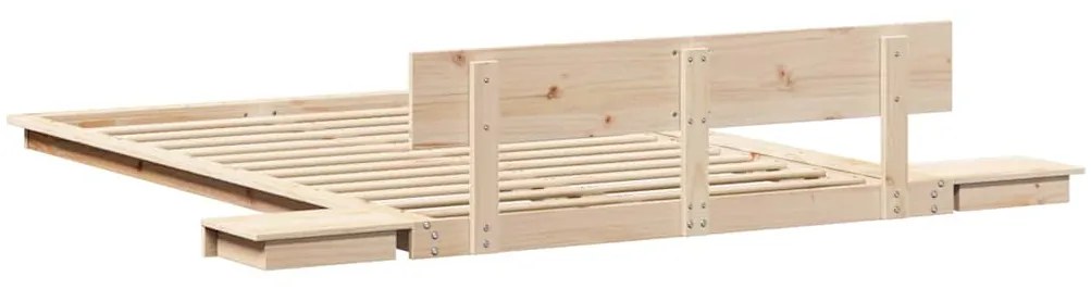 vidaXL Σκελετός Κρεβατιού Καφέ 135 x 190 cm ξύλο