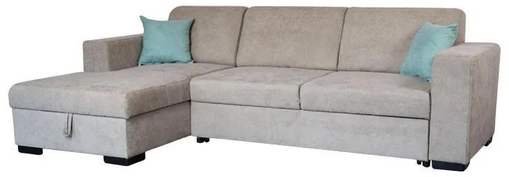 Γωνιακός Καναπές Vitoria Αριστερή Γωνία Μπέζ 255x154x83 εκ. 255x154x83 εκ.