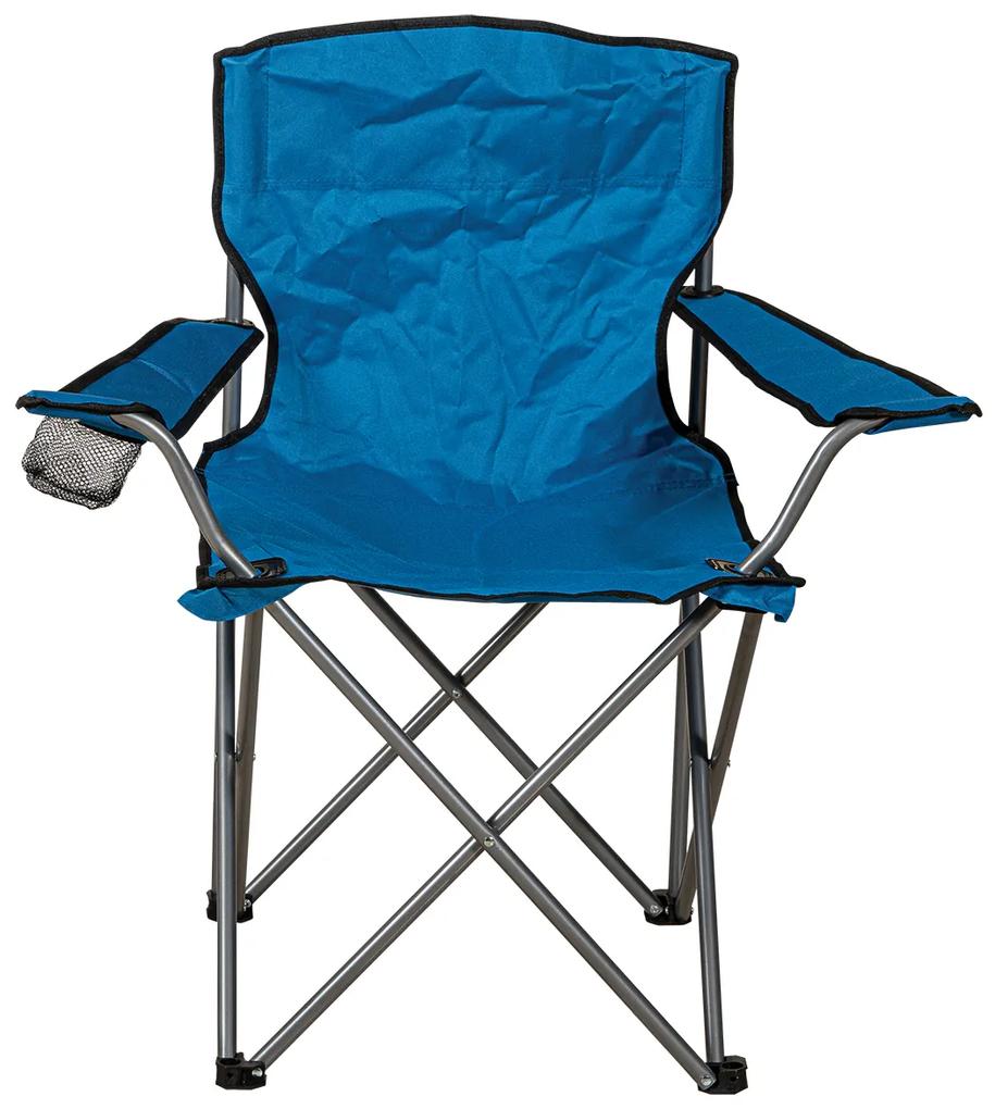 Μπλέ Πτυσσόμενη Καρέκλα Camping Με Μεταλλικό Σκελετό