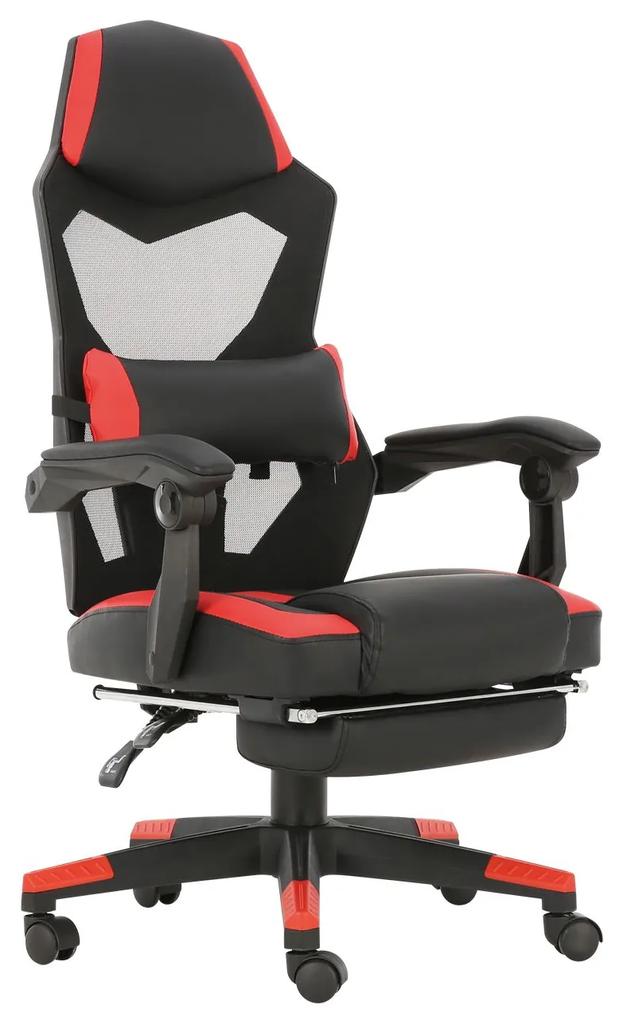 Καρέκλα Γραφείου Gaming ΙΟΥΛΙΑ Κόκκινο PVC 63x67x113-121cm
