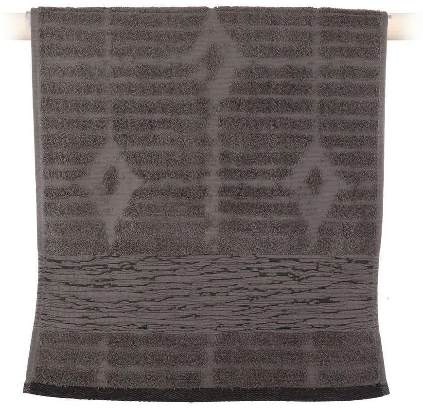 Πετσέτα Maze Anthracite Nef Nef Προσώπου 50x90cm 100% Cotton