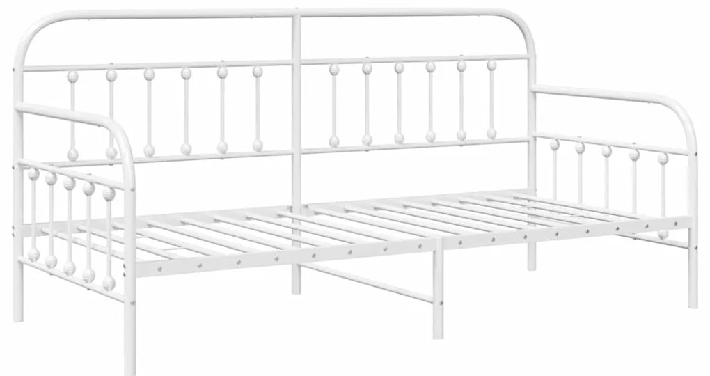 vidaXL Σκελετός κρεβατιού ημέρας Λευκό 100 x 190 cm